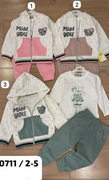 Костюм Тройка Для Девочки MSC Kids (2-3-4-5лет) Костюм Тройка Для Девочки MSC Kids (2-3-4-5лет)