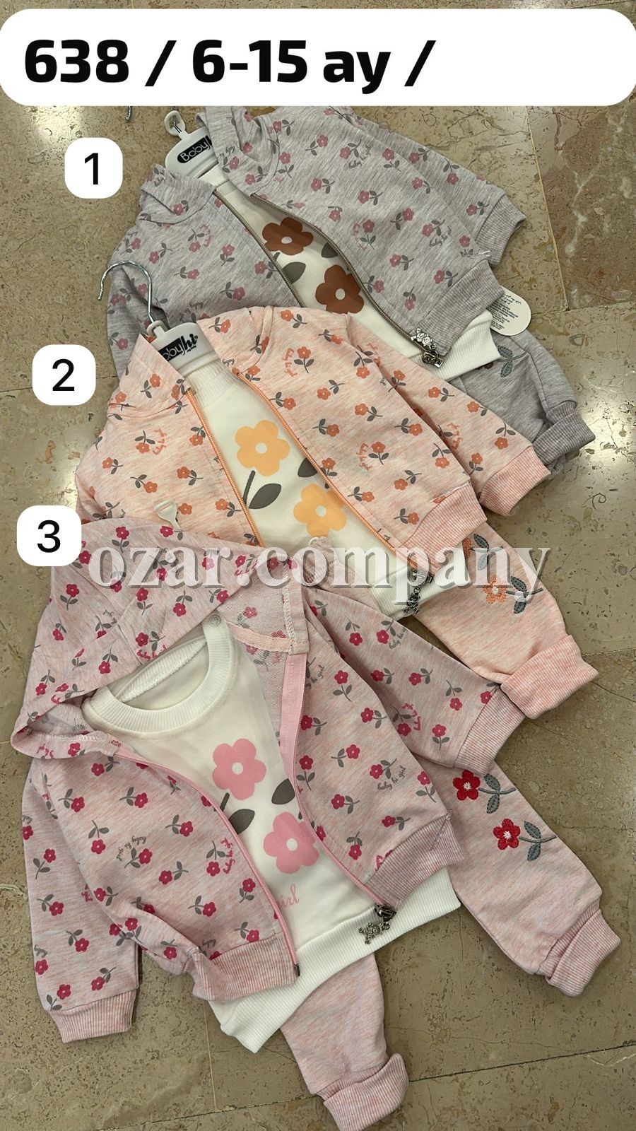 Костюм Тройка Для Девочки Babyhi (6-9-12-18мес.) Костюм Тройка Для Девочки Babyhi (6-9-12-18мес.)