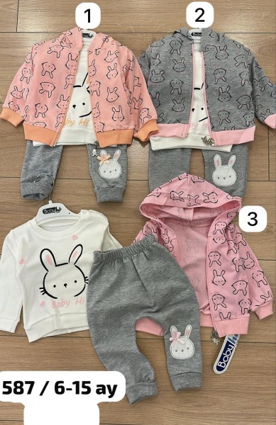 Костюм Тройка Для Девочки Babyhi (6-9-12-18мес.) Костюм Тройка Для Девочки Babyhi (6-9-12-18мес.)