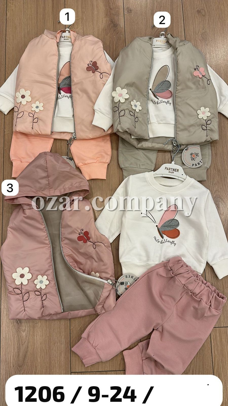 Костюм Тройка Для Девочки Partner (9-12-18-24мес.) Костюм Тройка Для Девочки Partner (9-12-18-24мес.)