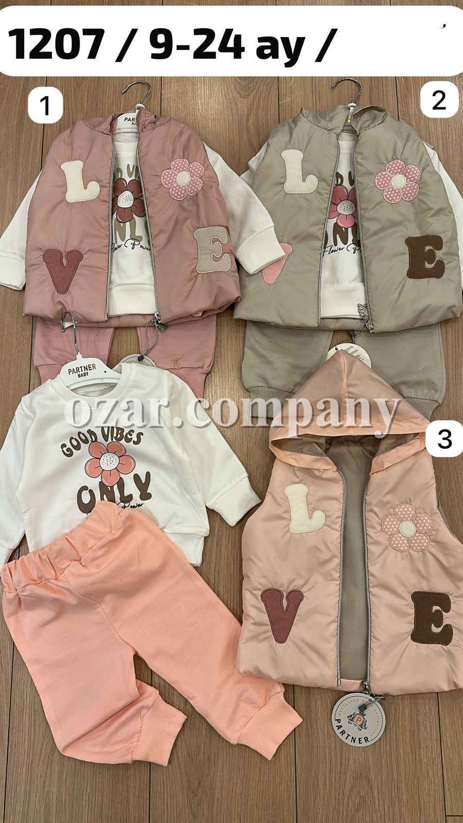 Костюм Тройка Для Девочки Partner (9-12-18-24мес.) Костюм Тройка Для Девочки Partner (9-12-18-24мес.)