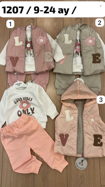 Костюм Тройка Для Девочки Partner (9-12-18-24мес.) Костюм Тройка Для Девочки Partner (9-12-18-24мес.)