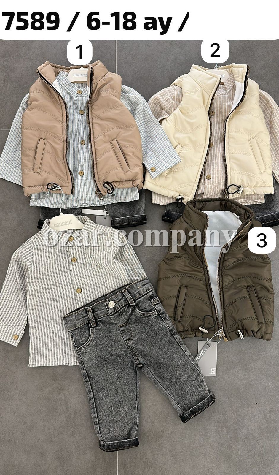 Костюм Тройка Для Мальчика Concept (6-9-12-18мес.) Костюм Тройка Для Мальчика Concept (6-9-12-18мес.)