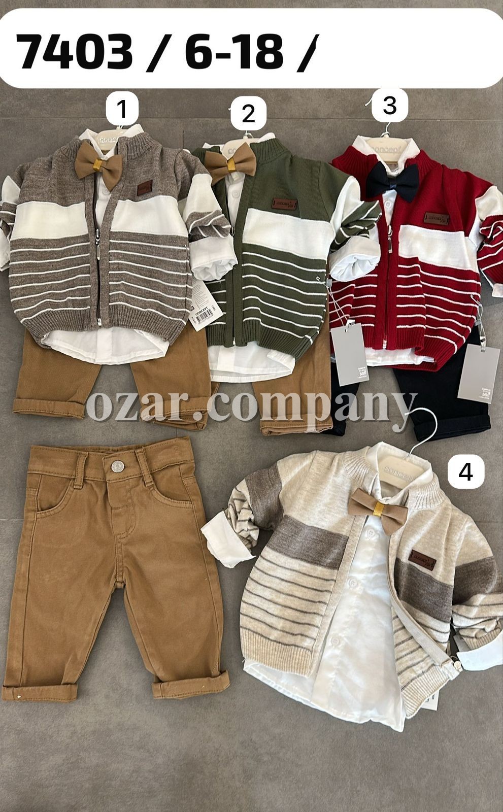 Костюм Тройка Для Мальчика Concept (6-9-12-18мес.) Костюм Тройка Для Мальчика Concept (6-9-12-18мес.)