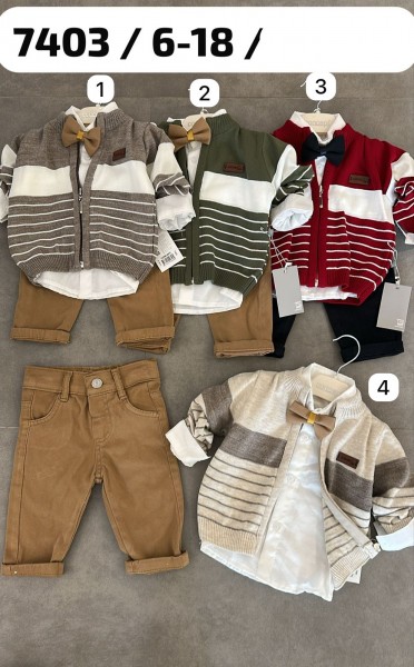 Костюм Тройка Для Мальчика Concept (6-9-12-18мес.) Костюм Тройка Для Мальчика Concept (6-9-12-18мес.)