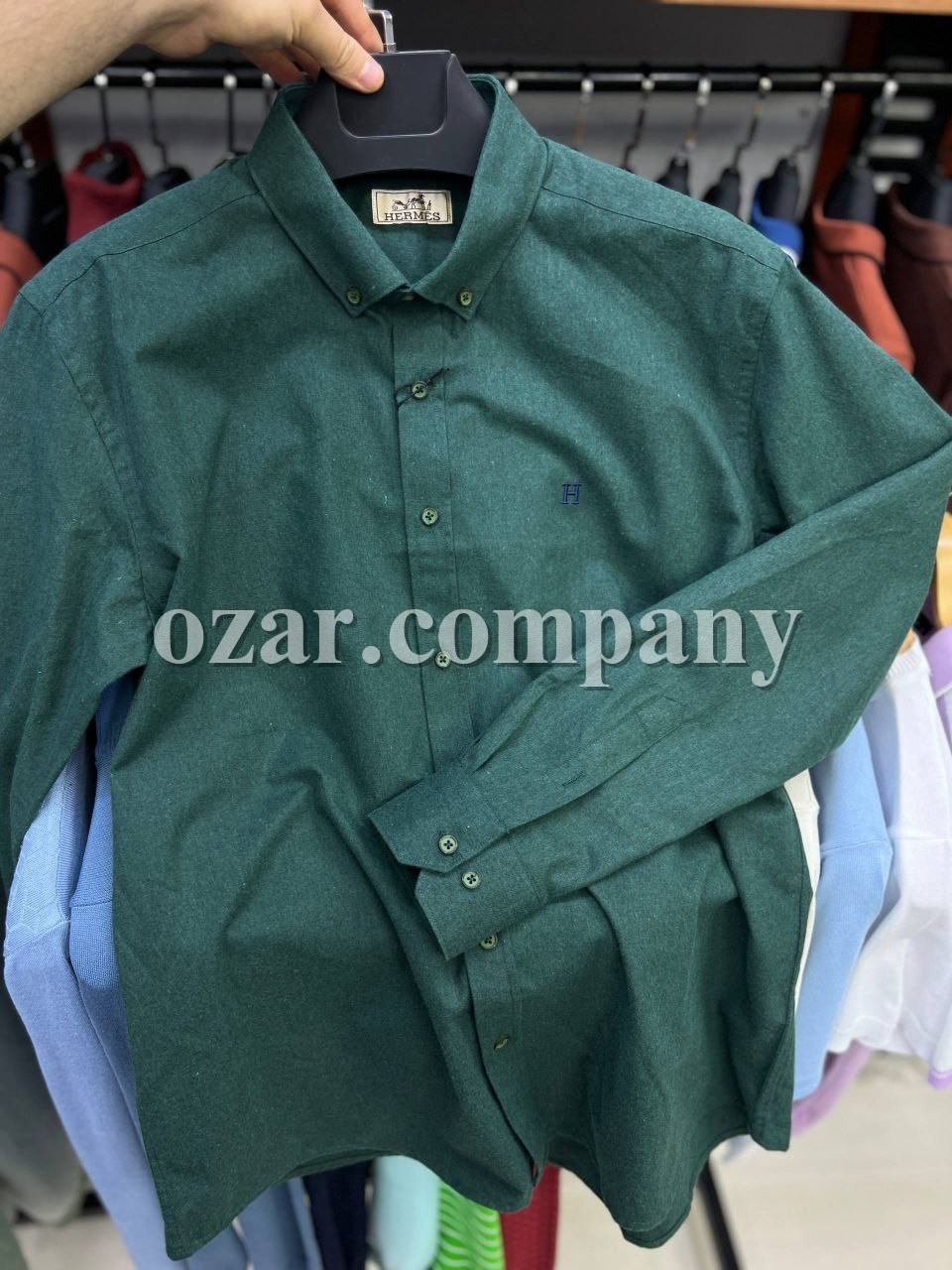 Мужская Рубашка Hermes Мужская Рубашка Hermes