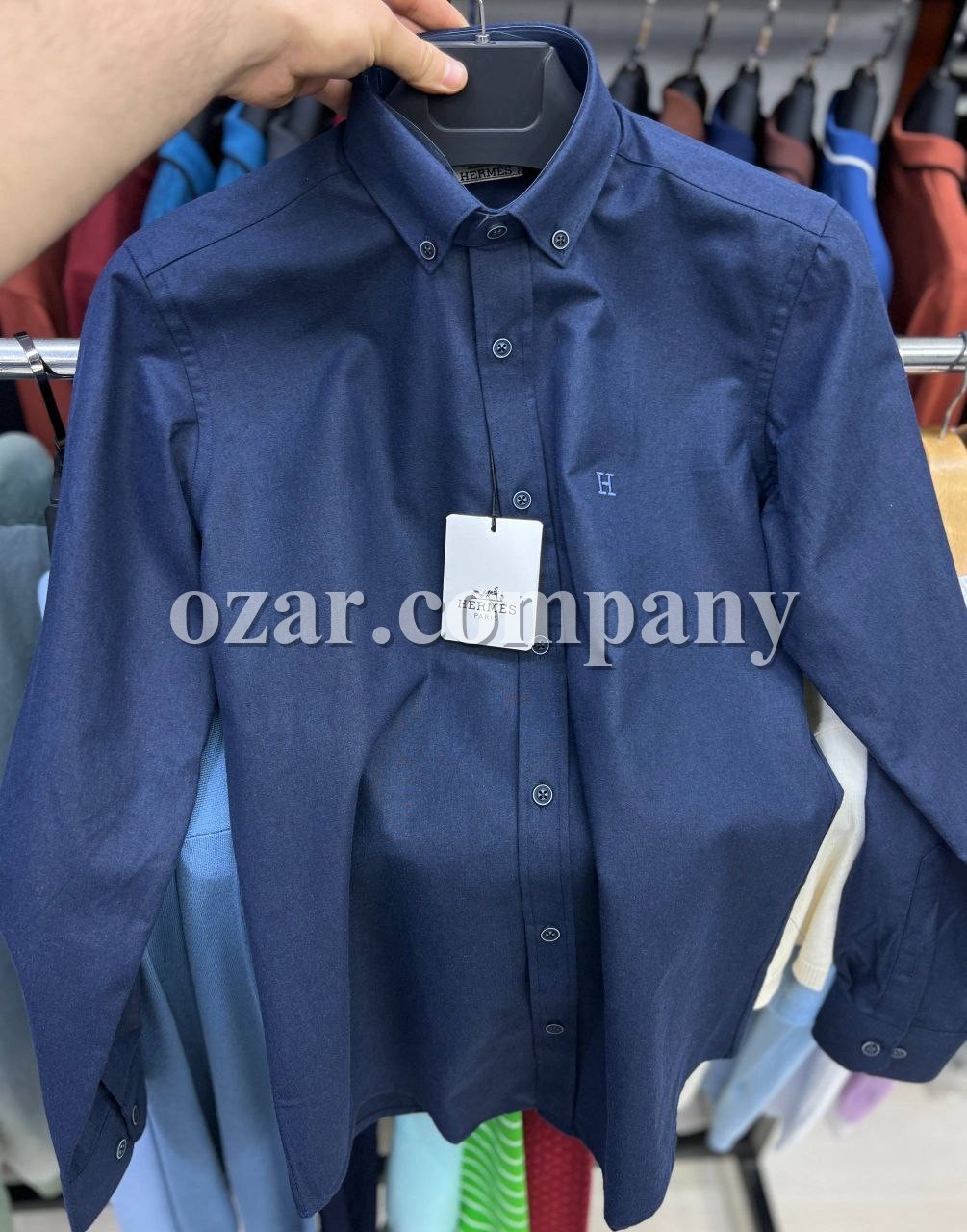 Мужская Рубашка Hermes Мужская Рубашка Hermes
