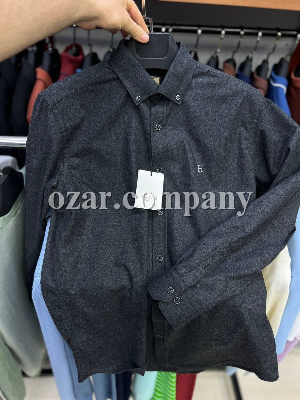 Мужская Рубашка Hermes Мужская Рубашка Hermes