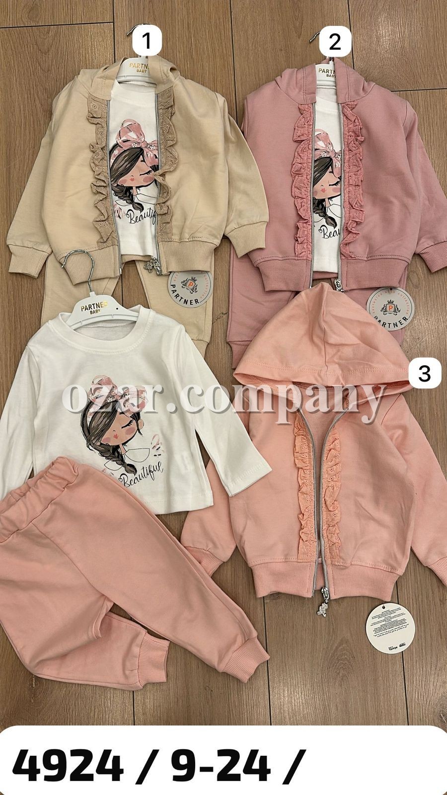 Костюм Тройка Для Девочки Partner (9-12-18-24мес.) Костюм Тройка Для Девочки Partner (9-12-18-24мес.)