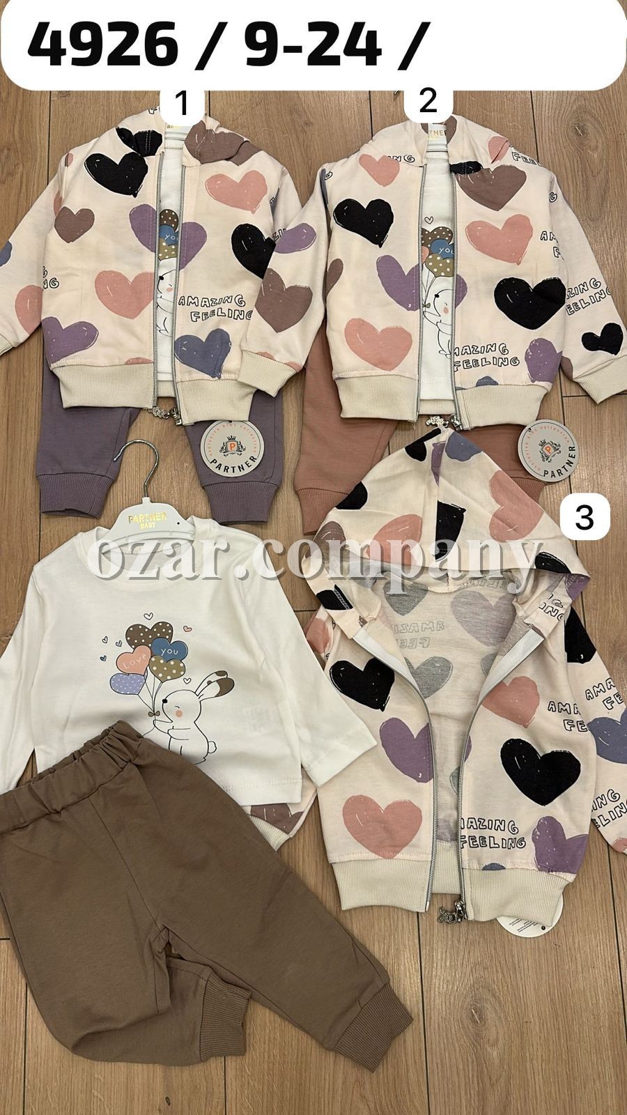 Костюм Тройка Для Девочки Partner (9-12-18-24мес.) Костюм Тройка Для Девочки Partner (9-12-18-24мес.)