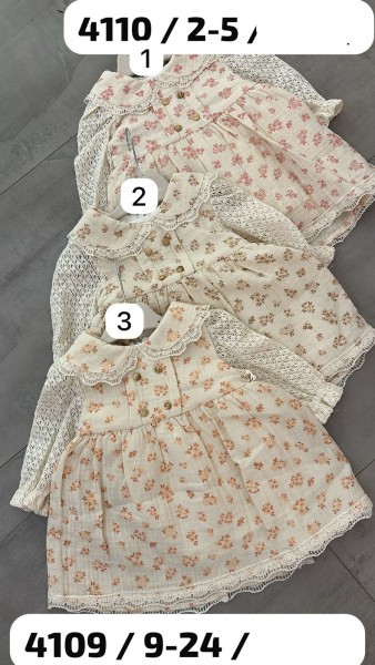 Муслиновое Платье Для Девочки Lumia (9-12-18-24мес.) Муслиновое Платье Для Девочки Lumia (9-12-18-24мес.)