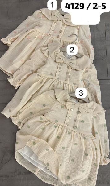 Муслиновое Платье Для Девочки Lumia (2-3-4-5лет) Муслиновое Платье Для Девочки Lumia (2-3-4-5лет)