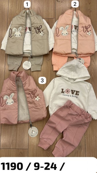 Костюм Тройка Для Девочки Partner (9-12-18-24мес.) Костюм Тройка Для Девочки Partner (9-12-18-24мес.)