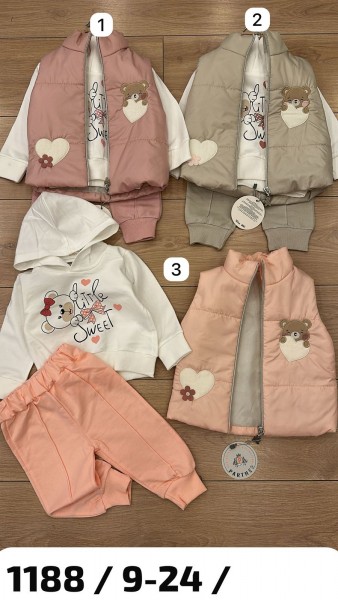 Костюм Тройка Для Девочки Partner (9-12-18-24мес.) Костюм Тройка Для Девочки Partner (9-12-18-24мес.)