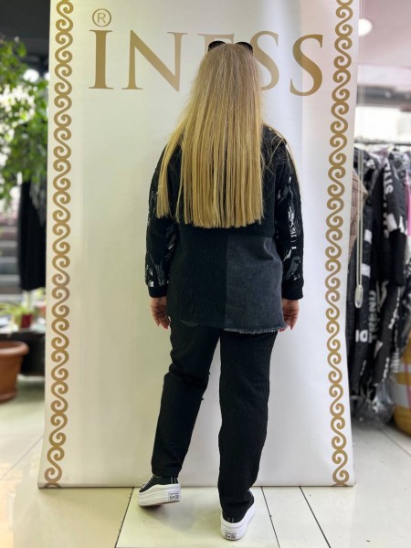 Женский Джинсовый Костюм Iness (Большие размеры) Женский Джинсовый Костюм Iness (Большие размеры)