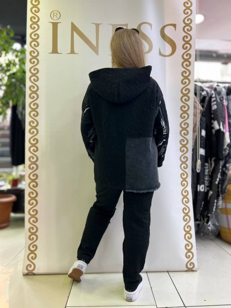 Женский Джинсовый Костюм Iness (Большие размеры) Женский Джинсовый Костюм Iness (Большие размеры)