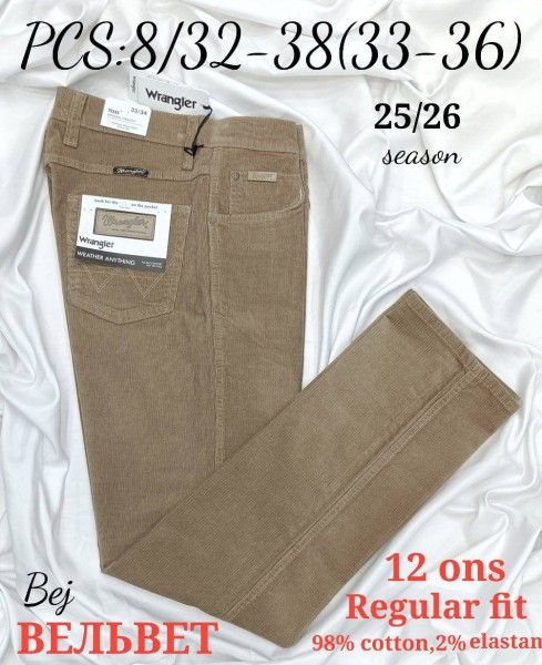 Мужские Вельветовые Джинсы Wrangler Мужские Вельветовые Джинсы Wrangler