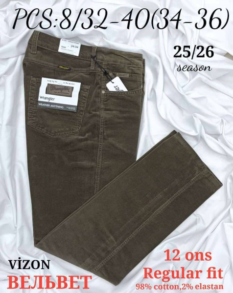 Мужские Вельветовые Джинсы Wrangler Мужские Вельветовые Джинсы Wrangler