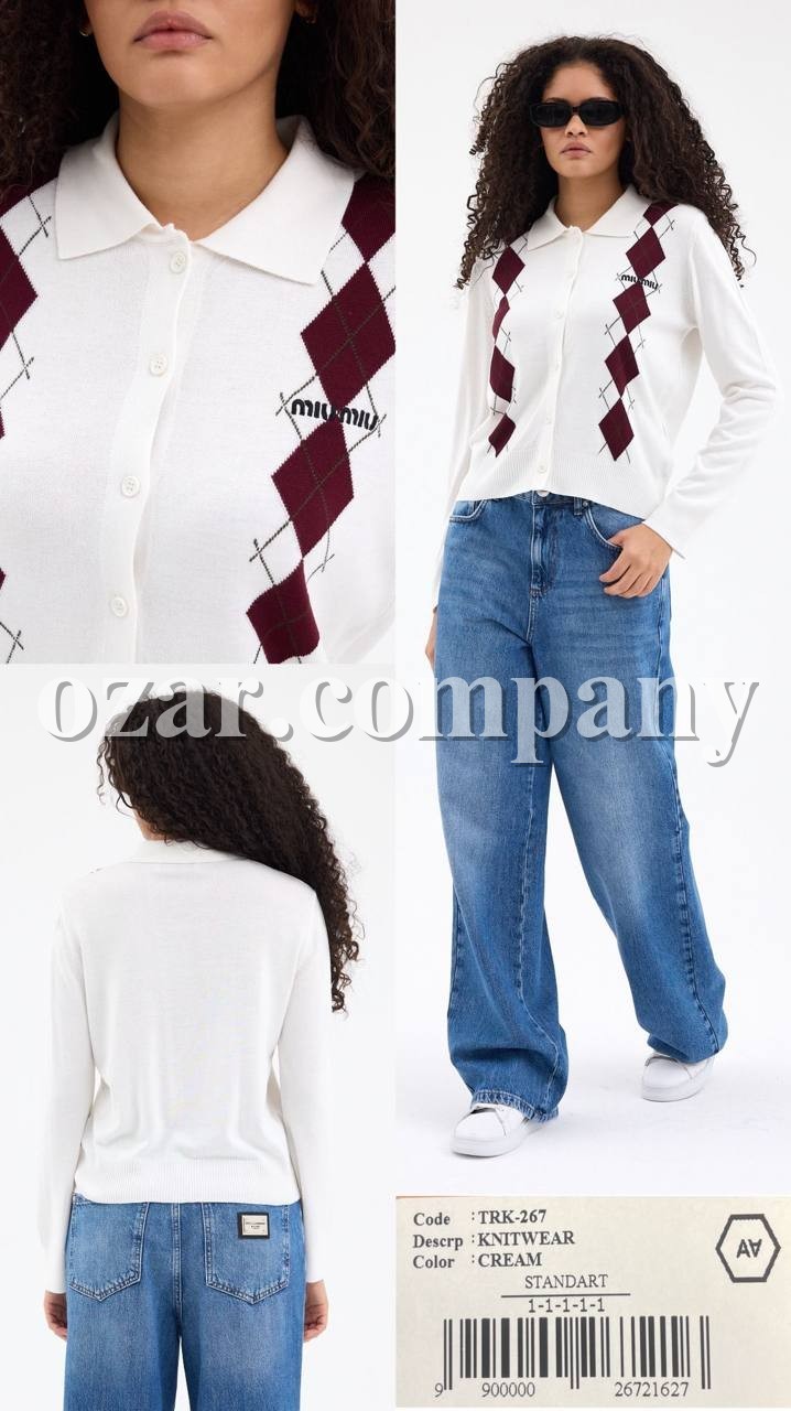 Женская Трикотажная Кофточка A.M.N.