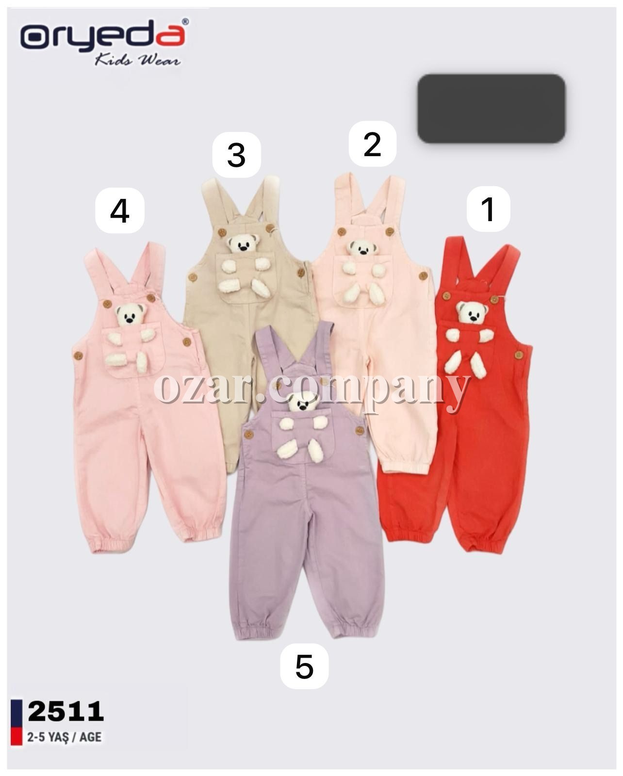 Летний Комбинезон Для Девочки Oryeda (2-3-4-5лет)