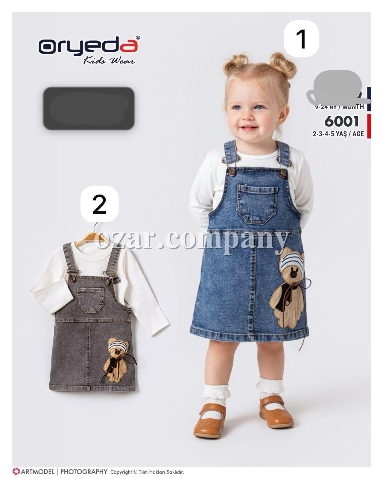 Джинсовый Сарафан Для Девочки Oryeda (2-3-4-5лет)