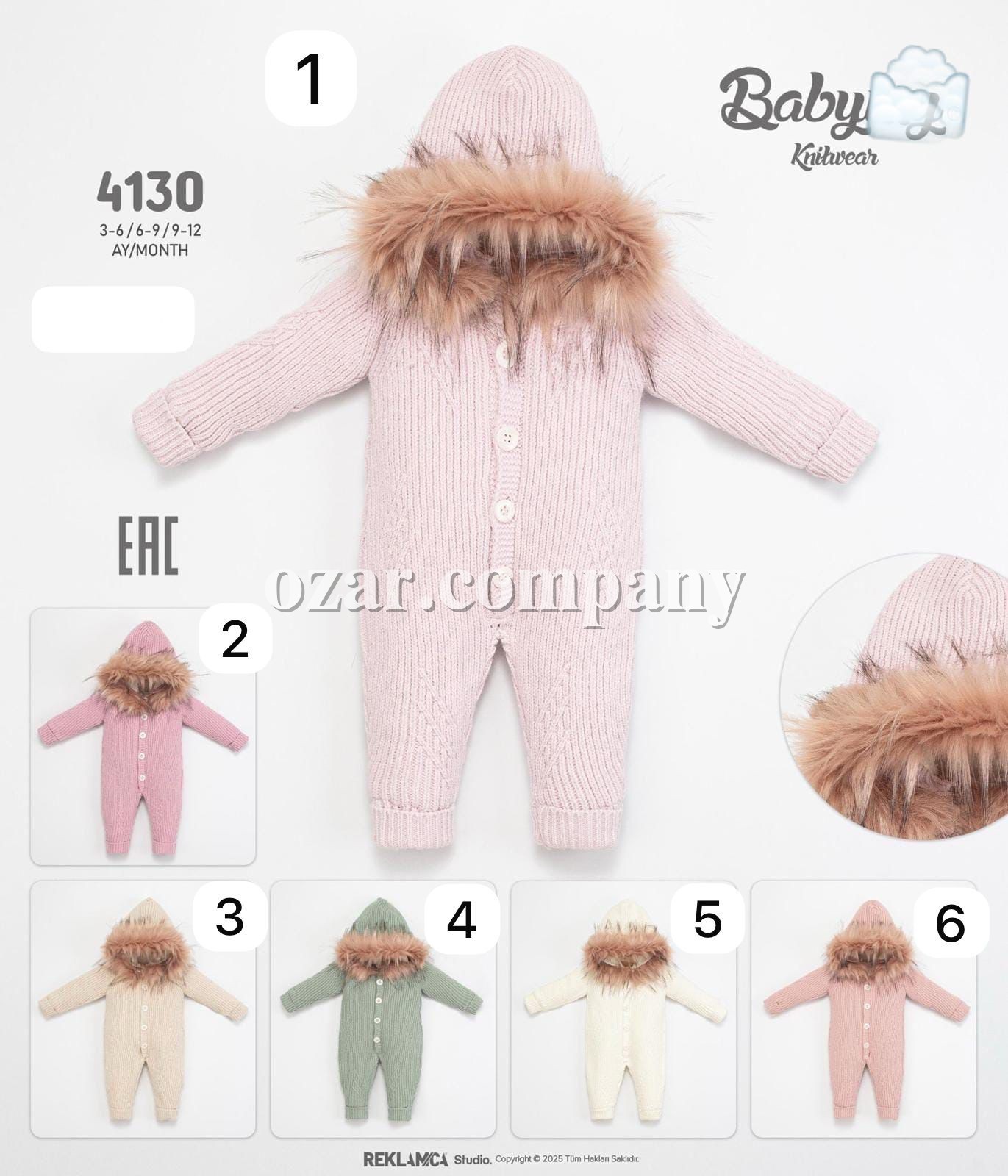 Утеплённый Человечек Для Новорождённых Babymy (3-6/6-9/9-12мес.)