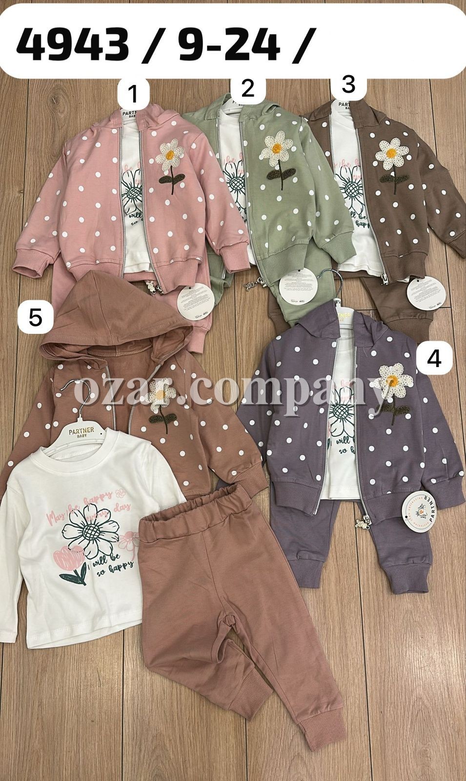 Костюм Тройка Для Девочки Partner (9-12-18-24мес.)