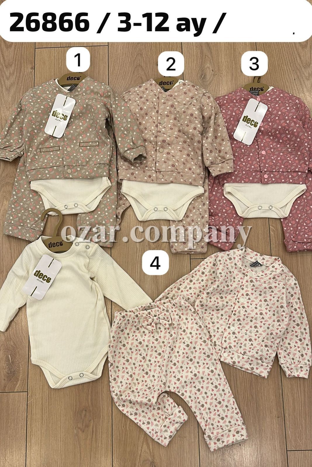 Комплект Для Девочки Deco (3-6/6-9/9-12мес.)