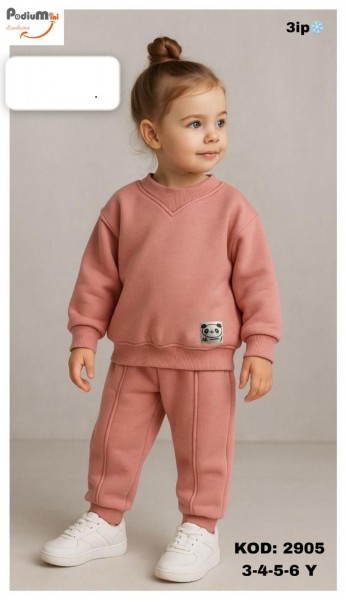 Трикотажный Костюм Тринитка На Флисе Для Девочки PodiuMini (3-4-5-6лет) 