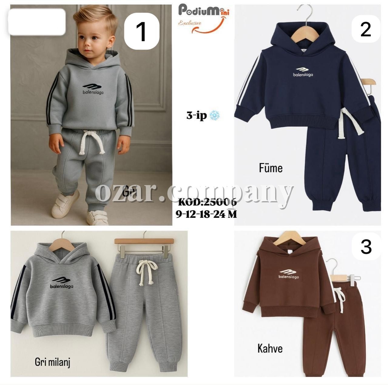 Трикотажный Костюм Тринитка На Флисе Для Мальчика PodiuMini (9-12-18-24мес.)