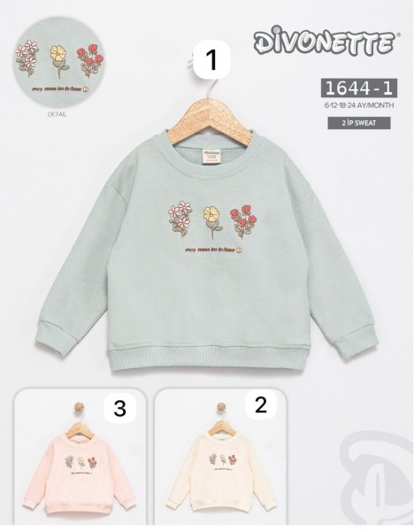 Свитшот Двунитка Для Девочки Divonette (6-12-18-24мес.)