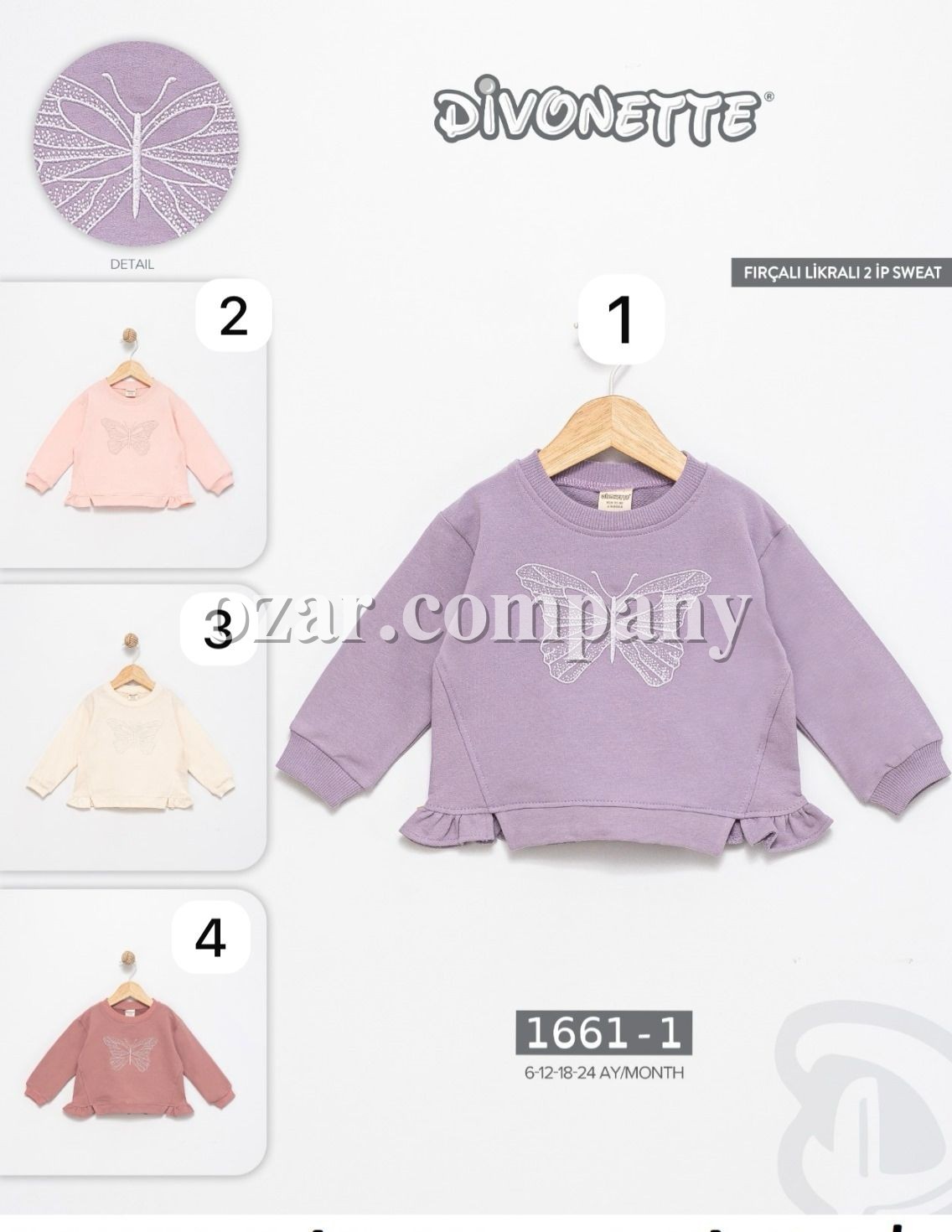 Свитшот Двунитка Для Девочки Divonette (6-12-18-24мес.)
