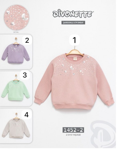 Свитшот Тринитка На Флисе Для Девочки Divonette (2-3-4-5лет)