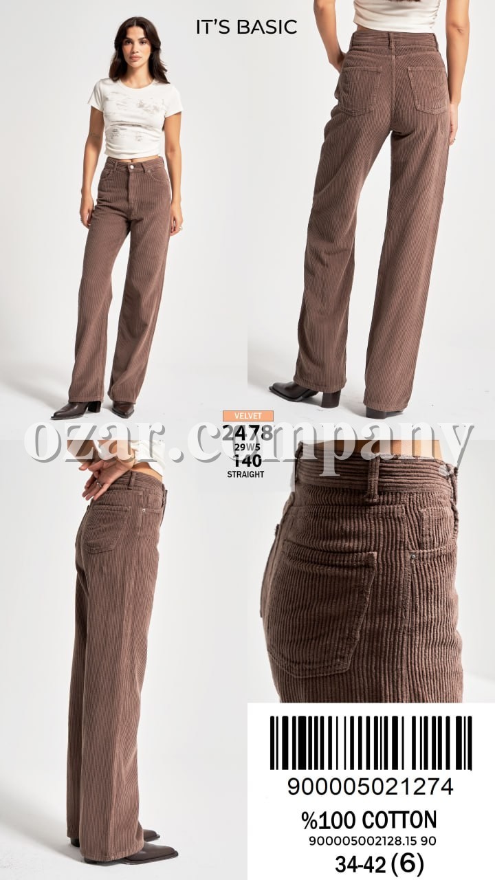 Женские Вельветовые Джинсы ITS Basic  