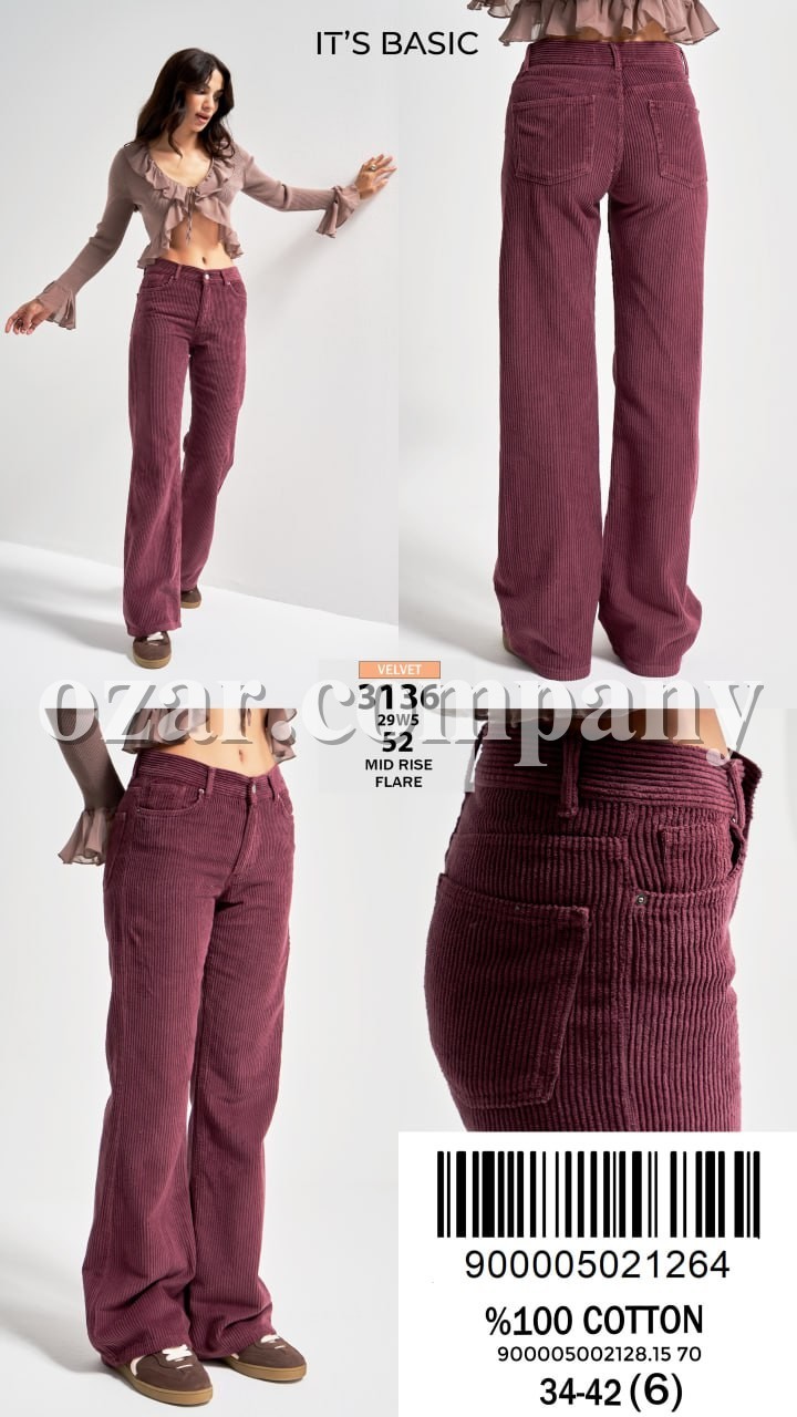 Женские Вельветовые Джинсы ITS Basic  
