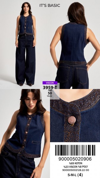 Женская Джинсовая Жилетка ITS Basic 