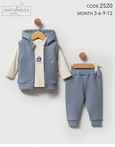 Костюм Тройка Для Мальчика Sweet Melisa (3-6-9-12мес.)