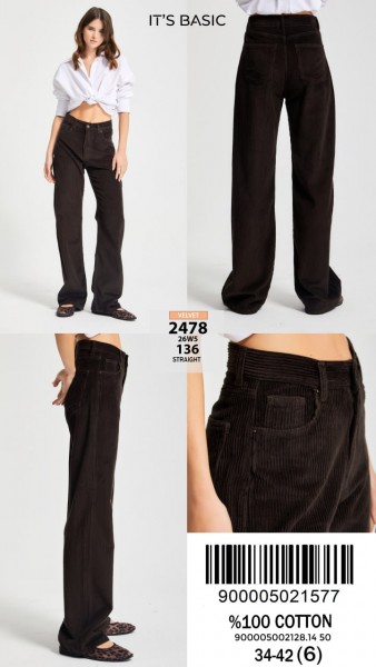 Женские Вельветовые Джинсы ITS Basic  