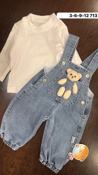 Летний Джинсовый Комбинезон Для Мальчика Temiz (3-6-9-12мес.)
