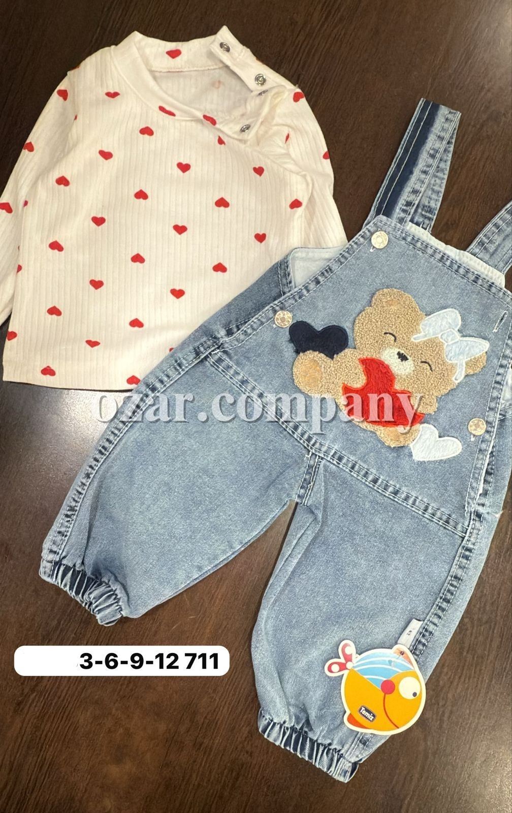 Летний Джинсовый Комбинезон Для Девочки Temiz (3-6-9-12мес.)