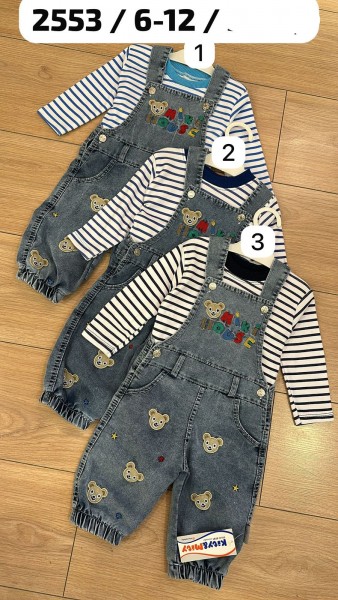Летний Джинсовый Комбинезон Для Мальчика Kity Mity (6-9-12мес.)