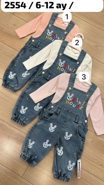 Летний Джинсовый Комбинезон Для Девочки Kity Mity (6-9-12мес.)