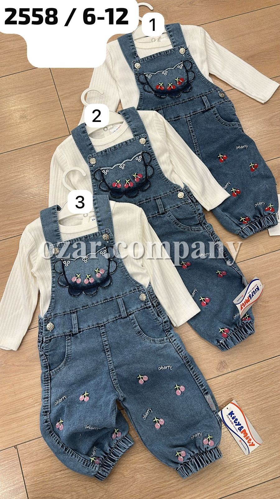Летний Джинсовый Комбинезон Для Девочки Kity Mity (6-9-12мес.)