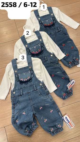 Летний Джинсовый Комбинезон Для Девочки Kity Mity (6-9-12мес.)