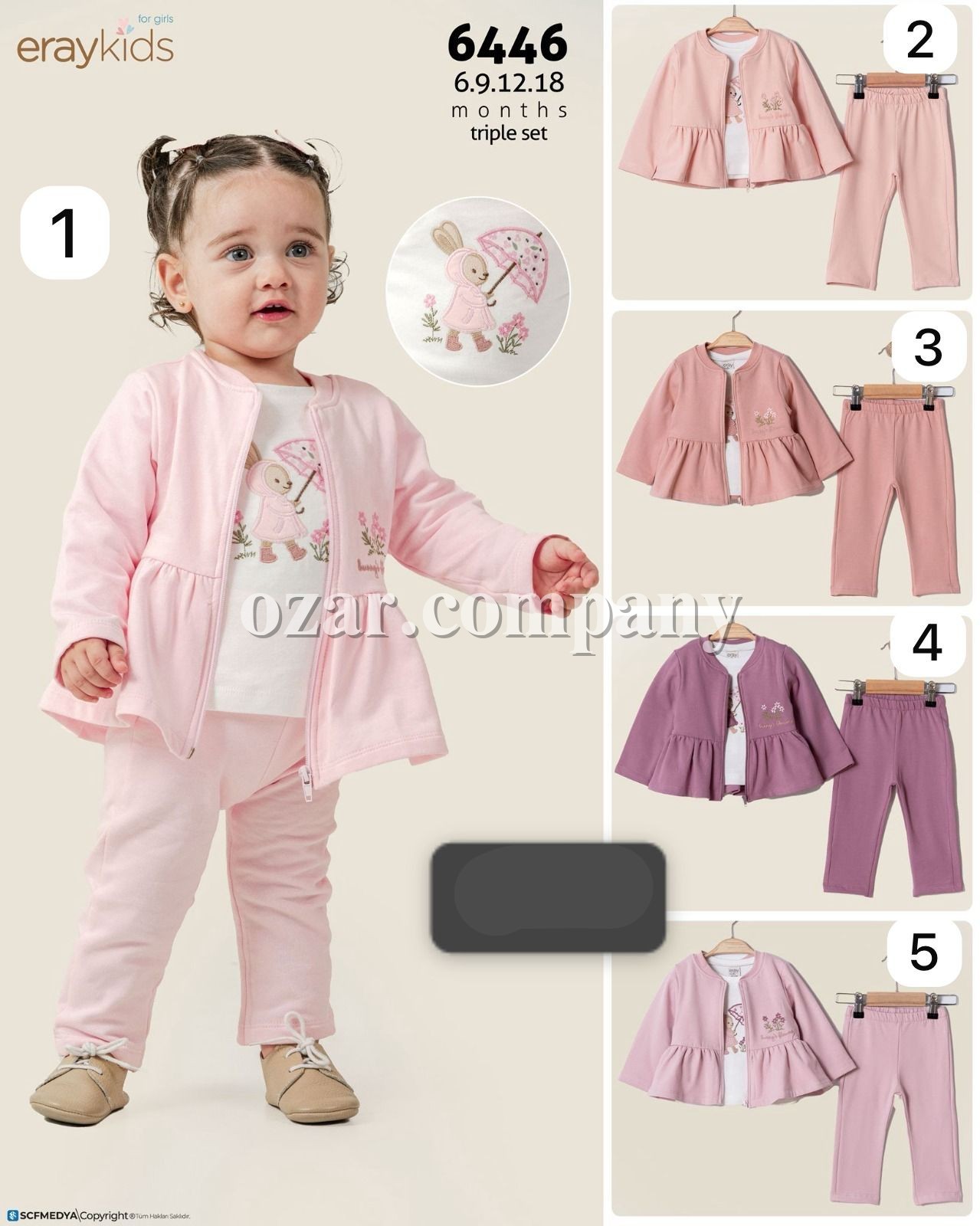 Костюм Тройка Для Девочки Eray Kids (6-9-12-18мес.)