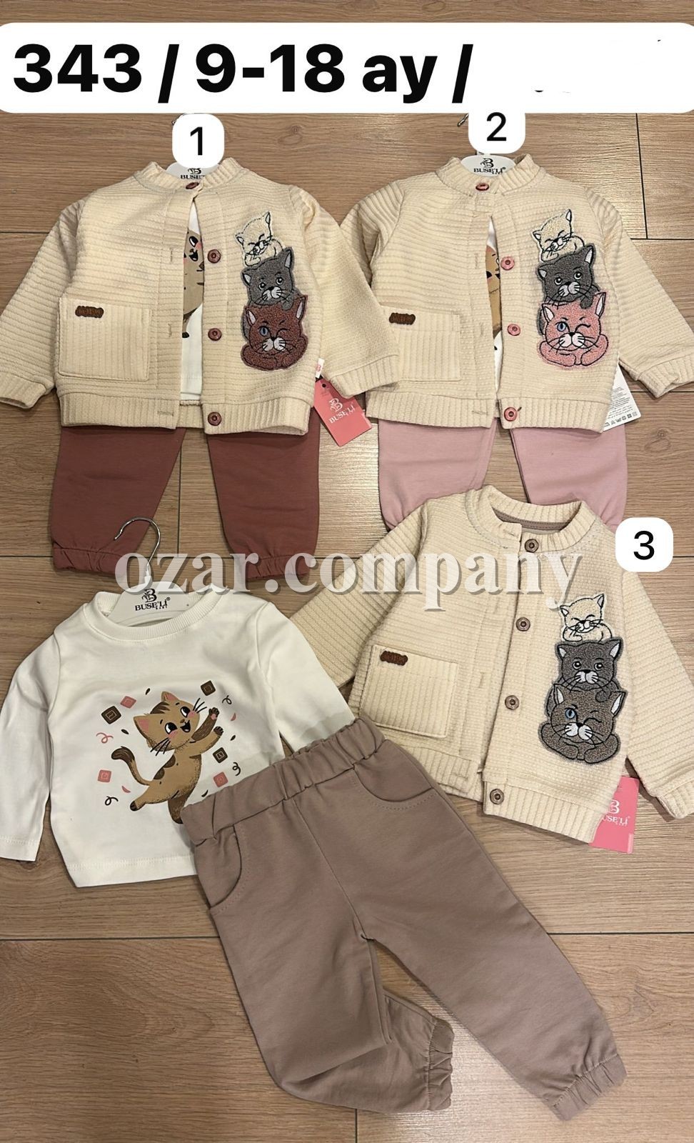 Костюм Тройка Для Девочки Buseli (9-12-18мес.)