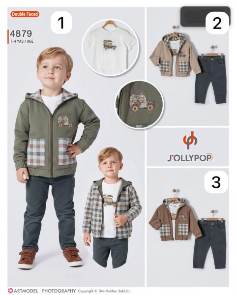 Костюм Тройка Для Мальчика Jolly Pop (1-2-3-4лет) 