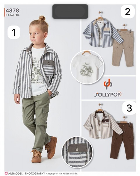 Костюм Тройка Для Мальчика Jolly Pop (5-6-7-8лет) 