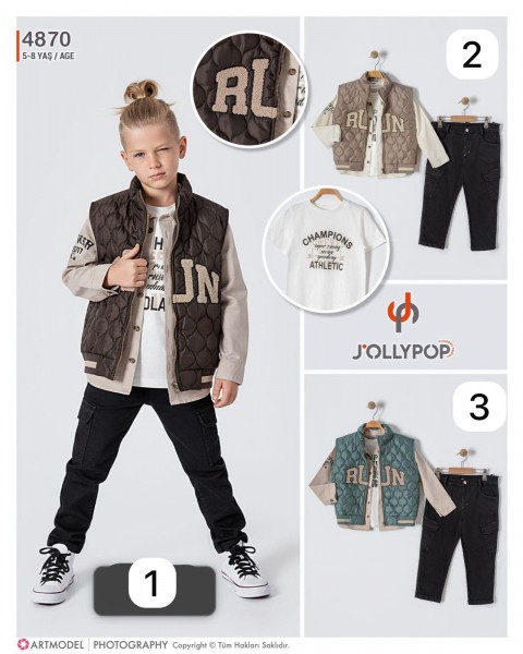 Костюм Тройка Для Мальчика Jolly Pop (5-6-7-8лет) 