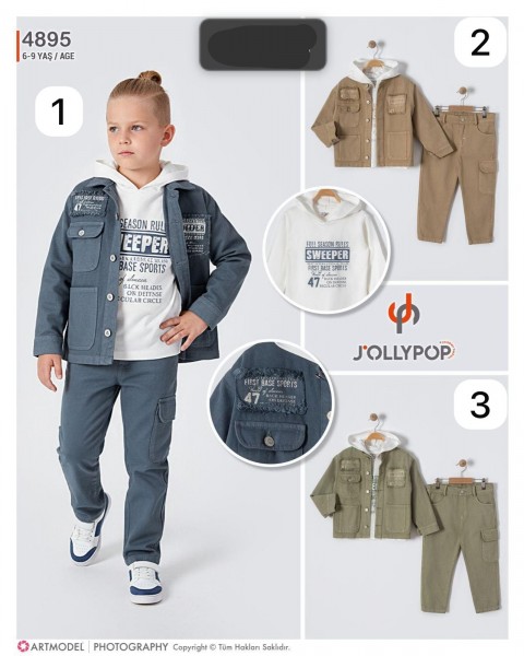 Костюм Тройка Для Мальчика Jolly Pop (6-7-8-9лет) 